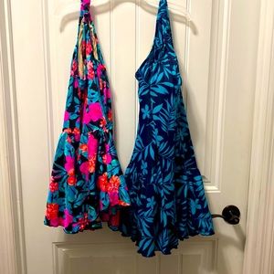swim dress one piece swim suit with dress skirt bottoms